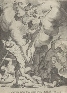 Stojící van Christus Passie van Christus (název série) Passion and Resurrection (název série) od Pieter de Jode (I)