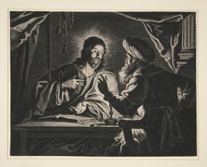 Kristus a Nikodém od Pieter de Jode II