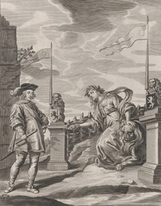 Deska 6: Ferdinand přebírá klíče od města Gent od Guillielma Becanuse ‚Se..., 1636. od Pieter de Jode II