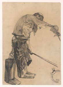 Dělník v ocelárně od Pieter de Josselin