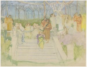 Tableau vivant u příležitosti svatby královny Wilhelminy v roce 1901