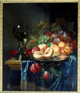 Ovoce a víno. Obraz Pietera De Ringa (1615-1660) Ec. Hol.
