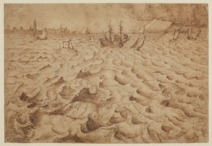 Bouře na řece Schelde s výhledem na Antverpy, 1562 - 1563 od Pieter Bruegel the Elder