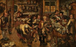 Selský právník (olej na desce) od Pieter the Younger (after) Brueghel