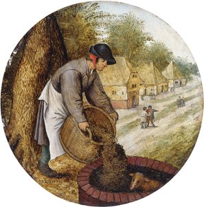 Přísloví - Naplnit studnu poté, co se tele utopí, od Pieter Brueghel the Younger