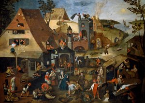 Netherlandish Proverbs, c.1559 (olej na panelu)