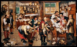 Rolníci platící desátky od Pieter Brueghel the Younger