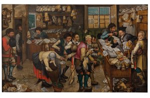 Placení desátků (olej na panelu) od Pieter the Younger Brueghel