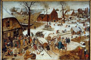 Zaplacení desetikoruny nebo denombrmentu Betlémský obraz od Pietera Jeune dit Brueghel d