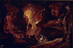 Odstranění proserpinu. (Malování od Pieter the Younger Brueghel