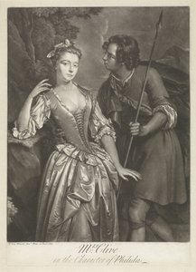 Herečka Catherine Clive v roli Phyllidy