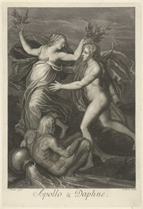 Apollo a Daphne (titul na objektu) Mytologické milostné příběhy (název série) od Pieter van Gunst