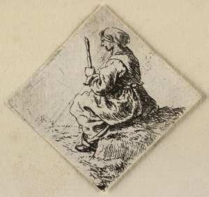 Sedící žena od Pieter van Laer