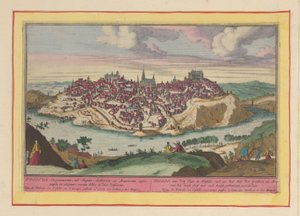 Pohled na město Toledo Toledo, u Tajo, v Kastilii; ctít dvůr Gótů a Maurů, kteří toto město vyzdobili mnoha hlavními budovami (název na předmětu) Theatrum Hispaniae (...) (název série) od Pieter van den Berge