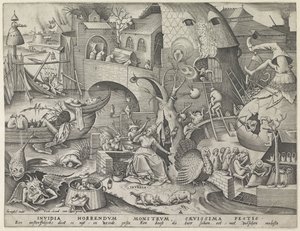 Závist Invidia (název na objektu) Sedm smrtelných hříchů (název série) od Pieter van der Heyden