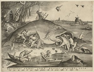 Velké ryby jedí malé ryby od Pieter van der Heyden