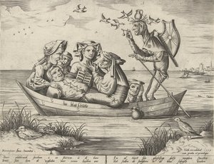 Modrá loď Bie blau schuijte (název na předmětu) od Pieter van der Heyden