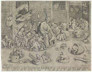 Osel ve škole od Pieter van der Heyden