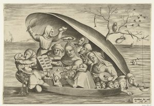 Muzikanti v mušlí od Pieter van der Heyden