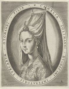 Portrét Amálie, dcery Suleymana I. Velikého Portréty panovníků (název série) od Pieter van der Heyden