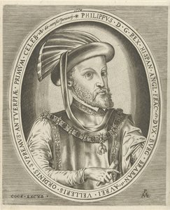 Portrét Filipa II., španělského krále Portréty panovníků (název série) od Pieter van der Heyden