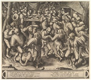 Selský svatební tanec, po roce 1570.