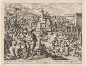Zima Hyems (název na objektu) The Four Seasons (název série) od Pieter van der Heyden
