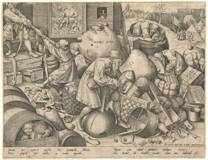 Každý muž od Pieter van der Heyden after Pieter Bruegel the Elder