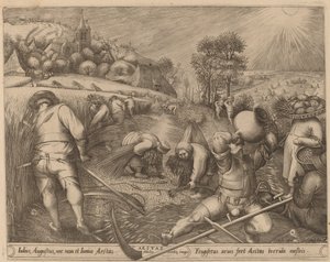 Léto od Pieter van der Heyden after Pieter Bruegel the Elder
