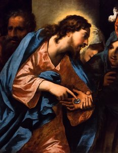 Placení tributu, asi 1650/60 (olej na plátně) od Pietro (1605-78) Della Vecchia