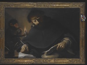 Svatý Dominik a ďábel (olej na plátně) od Pietro (1605 78) Della Vecchia