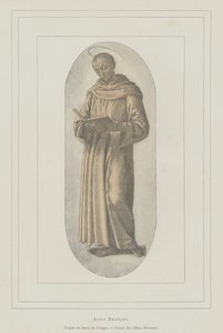 Svatý František z Assisi (litho) od Pietro (after) Perugino