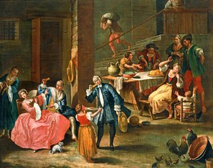 Piknik na venkově ... (malba na plátně) od Pietro (circle of) Longhi