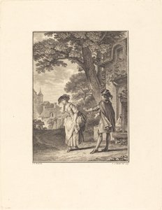 Diviner of the Village (Colette Weeping) od Pietro Antonio Martini after Jean Michel Moreau