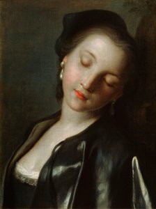 Spící mladá žena, polovina 18. století od Pietro Antonio Rotari