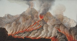 Deska X z Campi Phlegraei: Pozorování sopek na obou Sicíliích od Williama Hamiltona, 1776 (čb na papíře) od Pietro Fabris