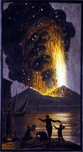 Erupce Vesuvu. Tento kvaš provedl Pierre Fabris na žádost sira Williama Hamiltona, anglického velvyslance v Neapoli.Bibl. Braidense, Milán. od Pietro Fabris