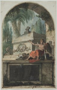 Návrh na fresku hrobky Vincenza Martinelliho (1737-1807) v boloňské Certose