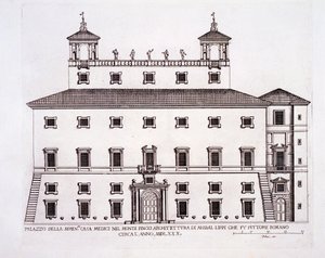 Palazzo Serenissima, Casa Medici, na kopci Pincio, Řím, z 
