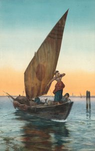 Canal Grande, Benátky, konec 19.-začátek 20. století.