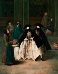 The Perfume Vendor, c.1756 (olej na plátně) od Pietro Longhi
