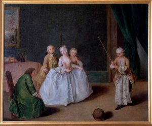 Hra o bank (Painting, cca 1760) od Pietro Longhi