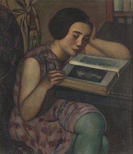 Mladá dívka čtení, 1928