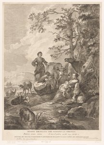 Izraelské ženy se starají o stádo Donne Israelite che pascono la greggia (titul na předmětu) Nový a Starý zákon (název série) od Pietro Monaco