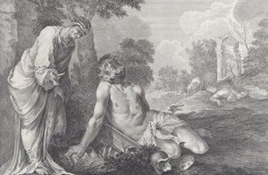 Job napomenut svou manželkou, 1730-39.