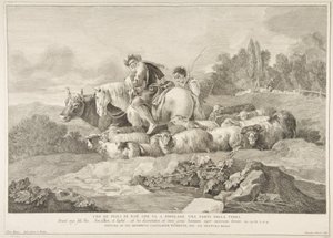 Jeden ze synů Noemových, který jde zalidnit část Země Uno de figli di Noè c..., 1743-63.