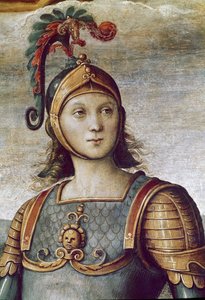 Horatius Cocles, detail Síly a střídmosti (Fresco od Pietro Perugino