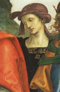 Jeremiáš, detail od Svatého otce s proroky a sibylami od Pietro Perugino