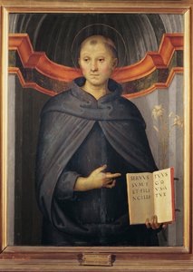 Nicolas de Tolentino (1245-1305) - Svatý Mikuláš z Tolentina par Perugino (asi 1450-1523). Olej na plátně, rozměr: 79x62, Palazzo Barberini, Řím od Pietro Perugino