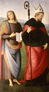 Svatý Jan Evangelista a svatý Augustin z Hippo, asi 1502-21 od Pietro Perugino